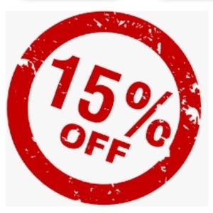 All Items Are 15% Off...